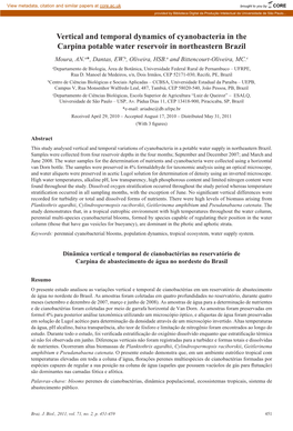 Vertical and Temporal Dynamics of Cyanobacteria in the Carpina