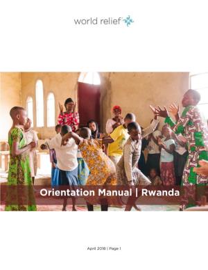 Rwanda Orientation Manual