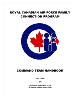 RCAF Family Connection Program Command Team Handbook