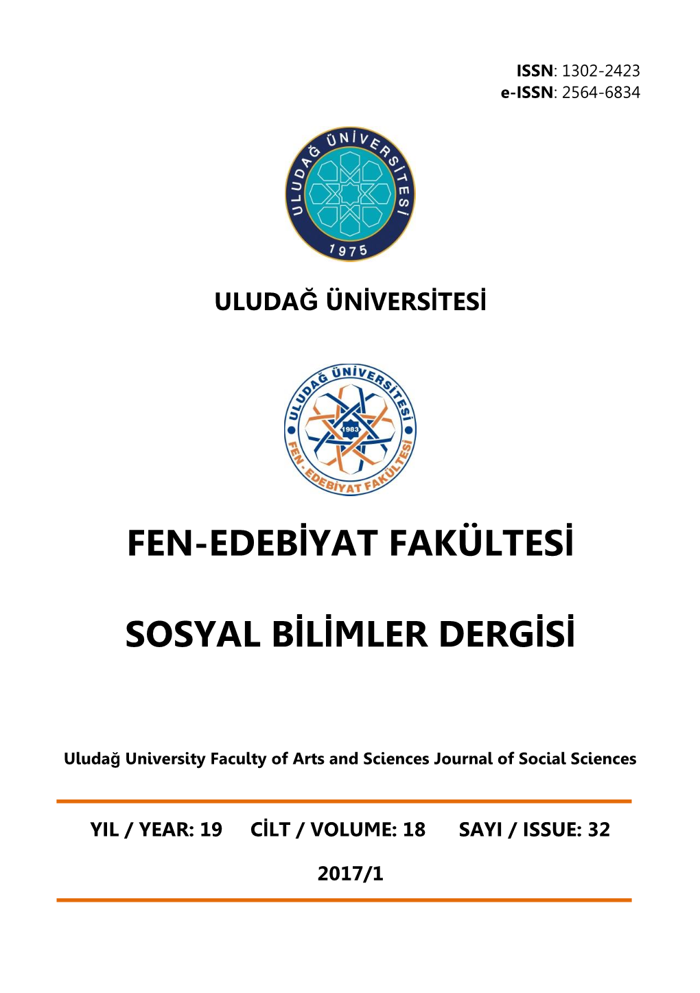 Fen-Edebiyat Fakültesi Sosyal Bilimler Dergisi