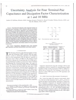 Capacitance and Dissipation Factor Characterization at 1 and 10 Mhz