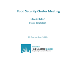 Food Security Cluster Meeting