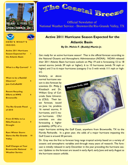 Active 2011 Hurricane Season Expected for the Atlantic Basin