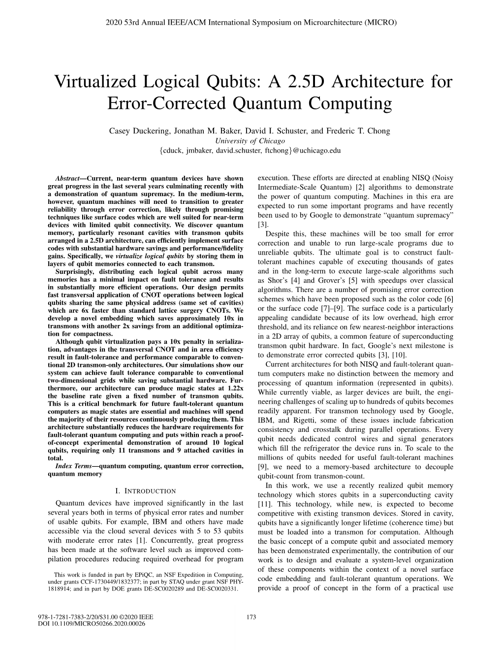 Virtualized Logical Qubits: a 2.5D Architecture for Error-Corrected Quantum Computing