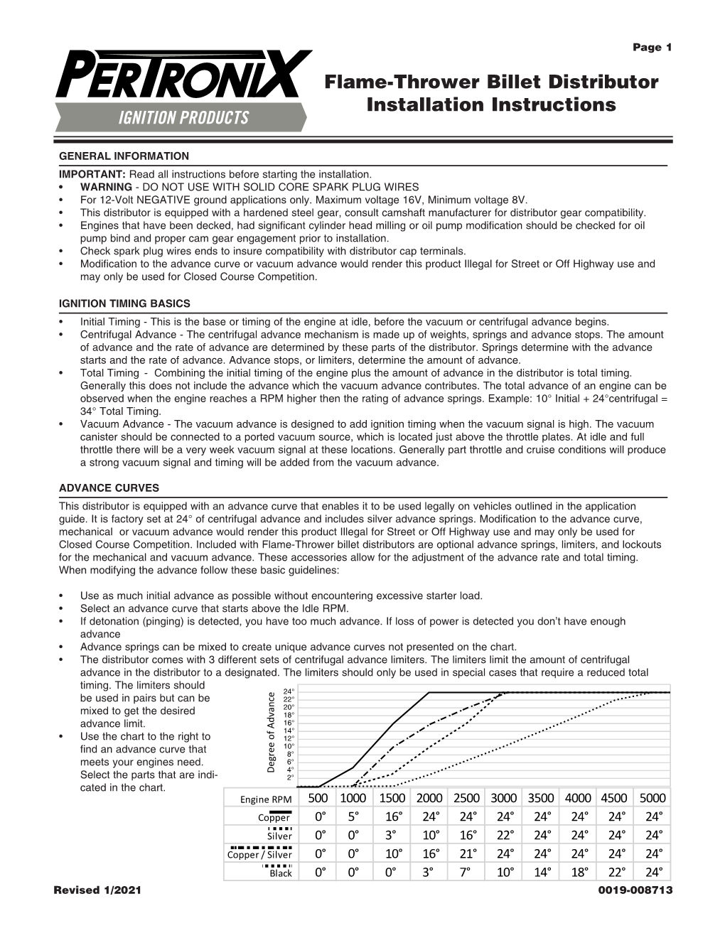 Flame-Thrower Billet Distributor Installation Instructions