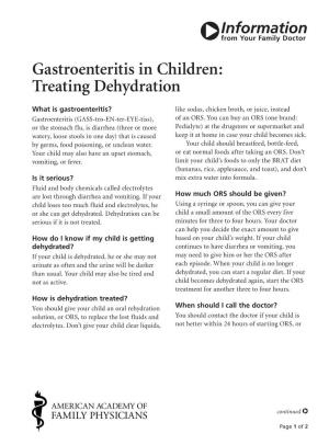 Gastroenteritis in Children: Treating Dehydration