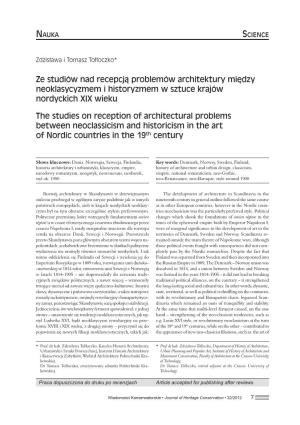 Ze Studiów Nad Recepcjč Problemów Architektury Miúdzy