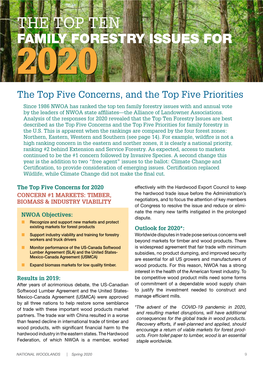 The Top Ten Family Forestry Issues for 2020 by Keith A