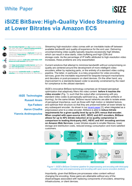 Isize Bitsave:High-Quality Video Streaming at Lower Bitrates Via