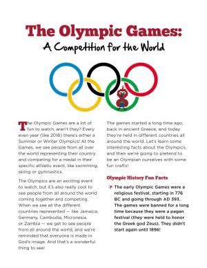 The Olympic Games: a Competition for the World