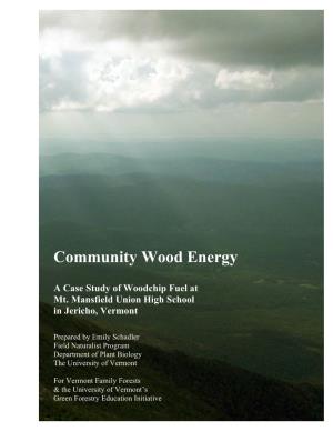 Community Wood Energy Case Study