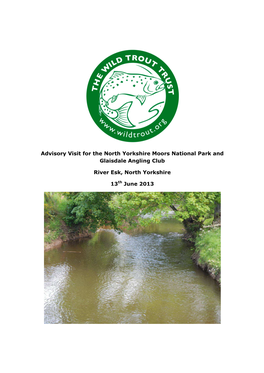 Advisory Visit for the North Yorkshire Moors National Park and Glaisdale Angling Club