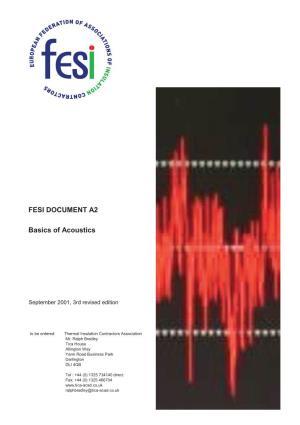 FESI DOCUMENT A2 Basics of Acoustics