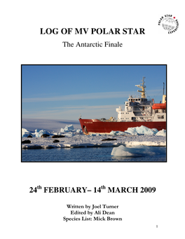 Log of Mv Polar Star