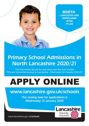 APPLY ONLINE the Closing Date for Applications Is Wednesday 15 January 2020