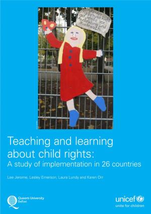 Teaching and Learning About Child Rights: a Study of Implementation in 26 Countries