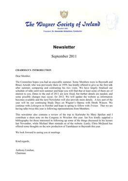 Newsletter September 2011 (PDF)