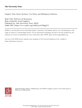 Party Systems: Two-Party and Multiparty Patterns