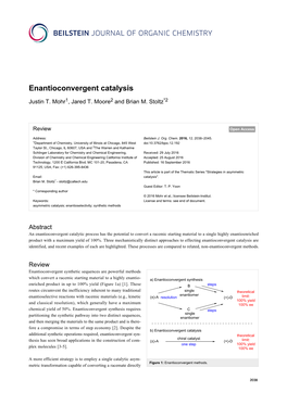 Enantioconvergent Catalysis