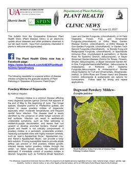 Plant Health Clinic News