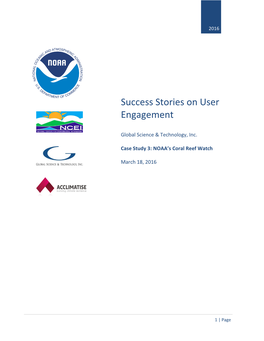 User Engagement Case Study on NOAA's Coral Reef Watch