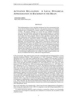 Activation Relaxation: a Local Dynamical Approximation To