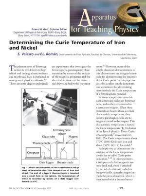 Determining the Curie Temperature of Iron and Nickel