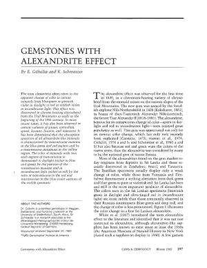 GEMSTONES with ALEXANDRITE EFFECT by E