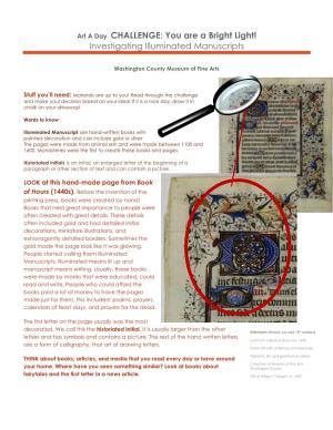 Investigating Illuminated Manuscripts