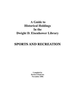 Sports and Recreation