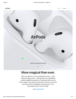 Airpods (2Nd Generation) - Apple (IN)