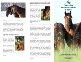 Download Our Controlling Internal Parasites in Horses Brochure