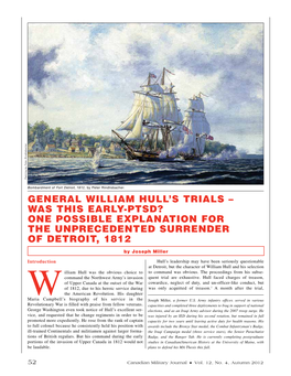 General William Hull's Trials – WAS This Early-Ptsd? ONE