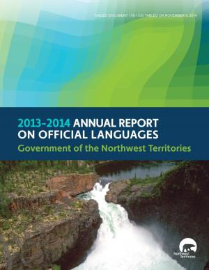 2013-2014 Annual Report on Official Languages
