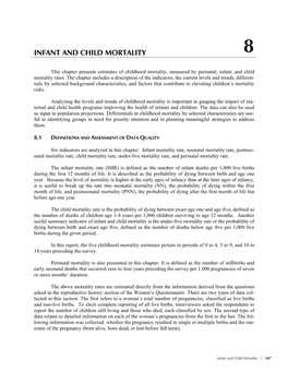 Infant and Child Mortality 8