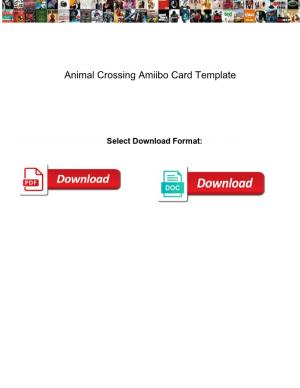 Animal Crossing Amiibo Card Template