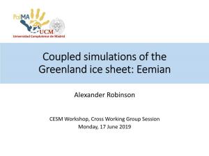 Coupled Simulations of the Greenland Ice Sheet: Eemian