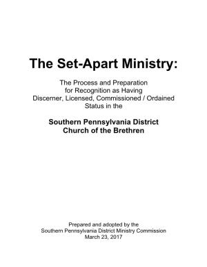 The Set-Apart Ministry