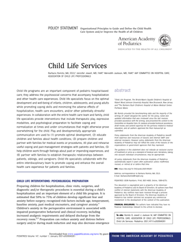 Child Life Services