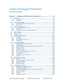 Chapter 8 Drainage & Wastewater Infrastructure