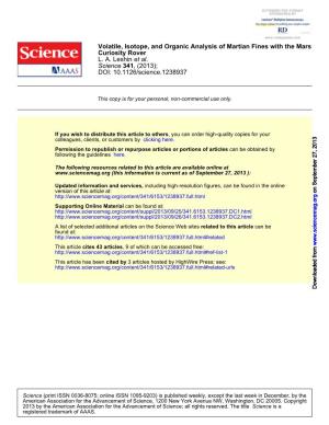DOI: 10.1126/Science.1238937 , (2013); 341 Science Et Al. L. A