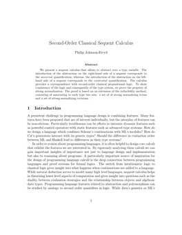 Second-Order Classical Sequent Calculus
