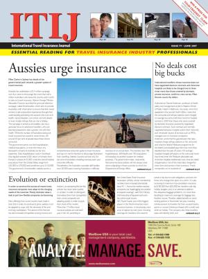 Aussies Urge Insurance