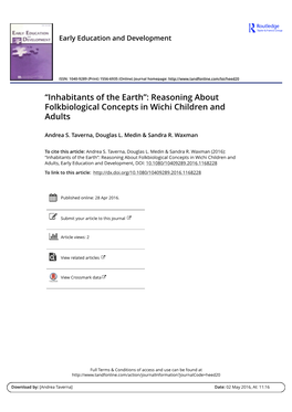 Reasoning About Folkbiological Concepts in Wichi Children and Adults