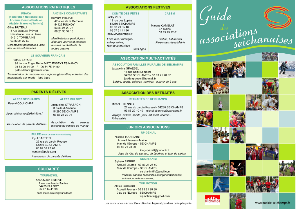 Seichanaises Guide Associations