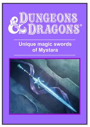 Unique Magic Swords of Mystara