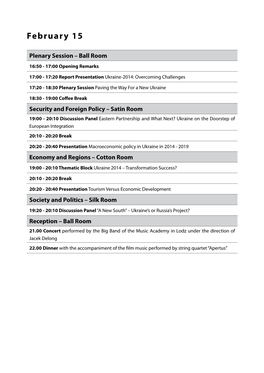 Program 8Th Europe-Ukraine Forum (2015)