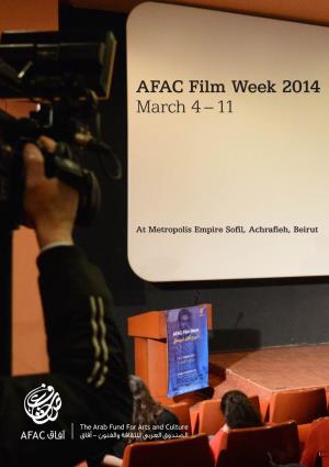 AFAC Film Week 2014 March 4 – 11