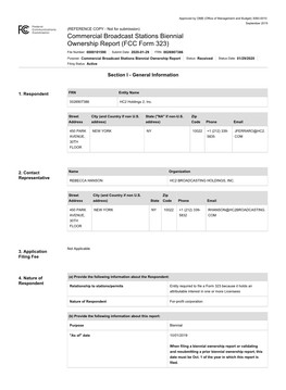 Commercial Broadcast Stations Biennial Ownership Report (FCC Form 323)