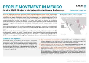 People Movement in Mexico